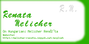 renata melicher business card